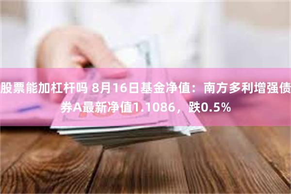 股票能加杠杆吗 8月16日基金净值：南方多利增强债券A最新净值1.1086，跌0.5%