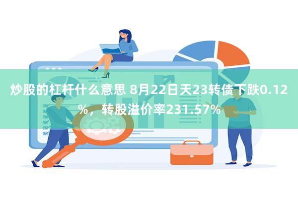 炒股的杠杆什么意思 8月22日天23转债下跌0.12%，转股溢价率231.57%