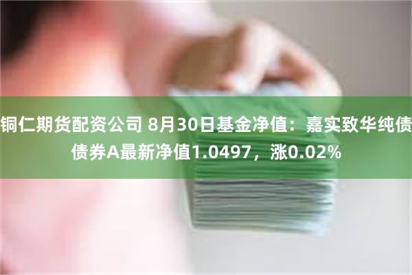 铜仁期货配资公司 8月30日基金净值：嘉实致华纯债债券A最新净值1.0497，涨0.02%