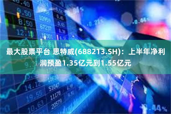 最大股票平台 思特威(688213.SH)：上半年净利润预盈1.35亿元到1.55亿元