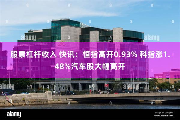 股票杠杆收入 快讯：恒指高开0.93% 科指涨1.48%汽车股大幅高开