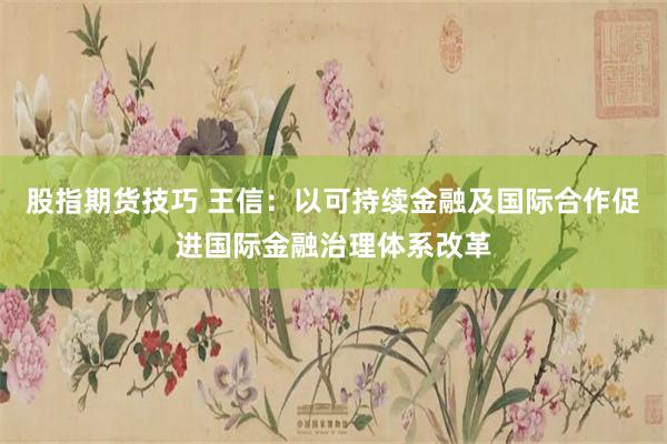 股指期货技巧 王信：以可持续金融及国际合作促进国际金融治理体系改革