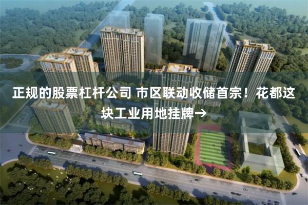 正规的股票杠杆公司 市区联动收储首宗！花都这块工业用地挂牌→